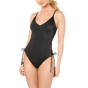 California Waves Juniors' Side-Lace 1 PC Swimsuit